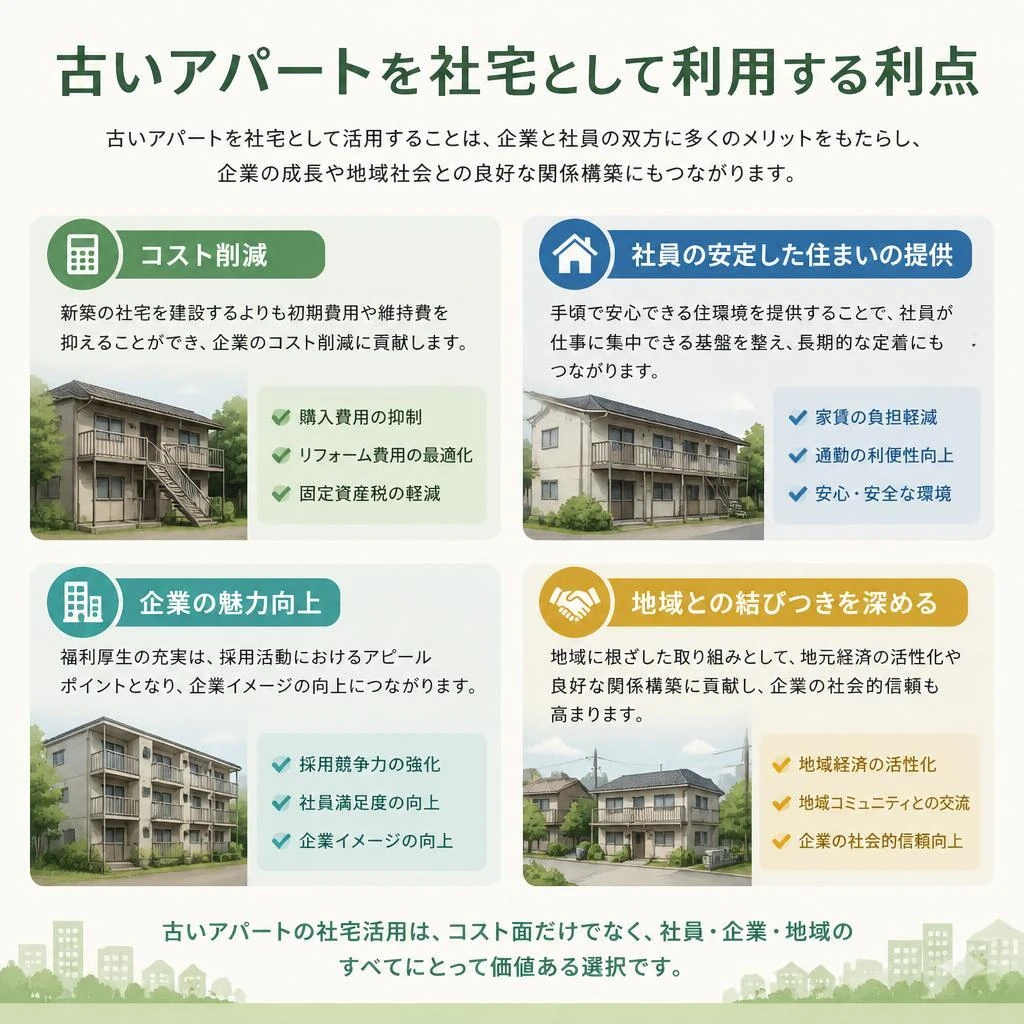 社宅としてのアパート購入のメリット