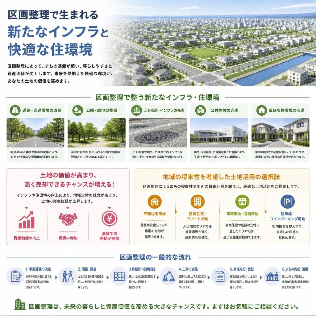 区画整理による土地活用のメリット