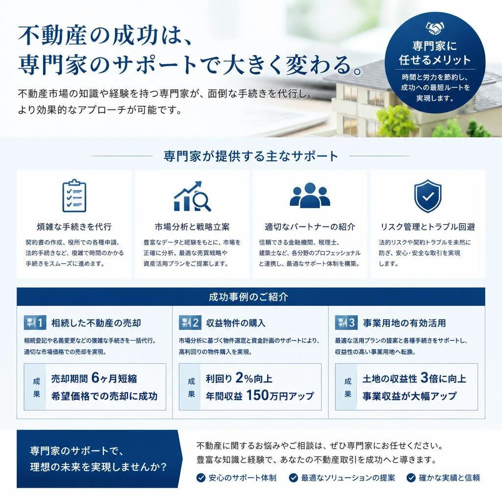 実績豊富な専門家のサポートがなぜ必要か？