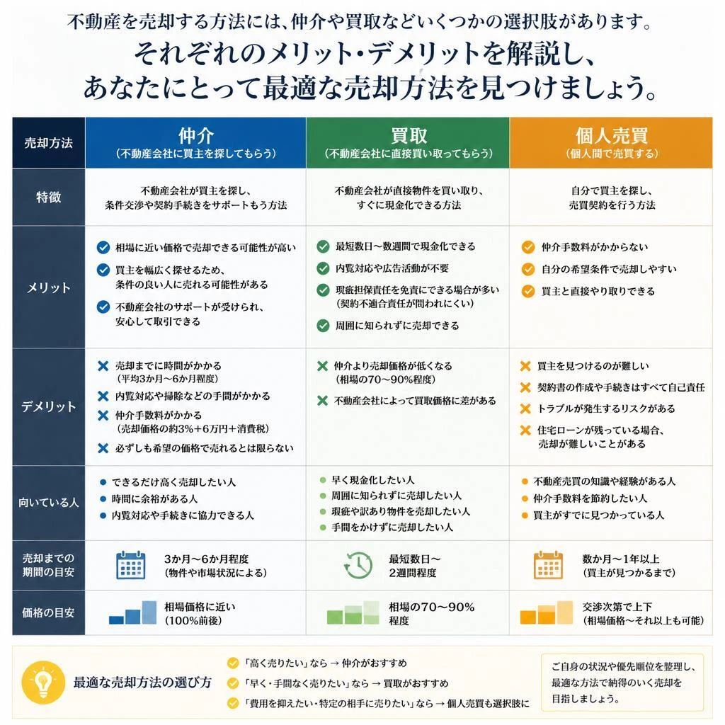 売却方法の選び方