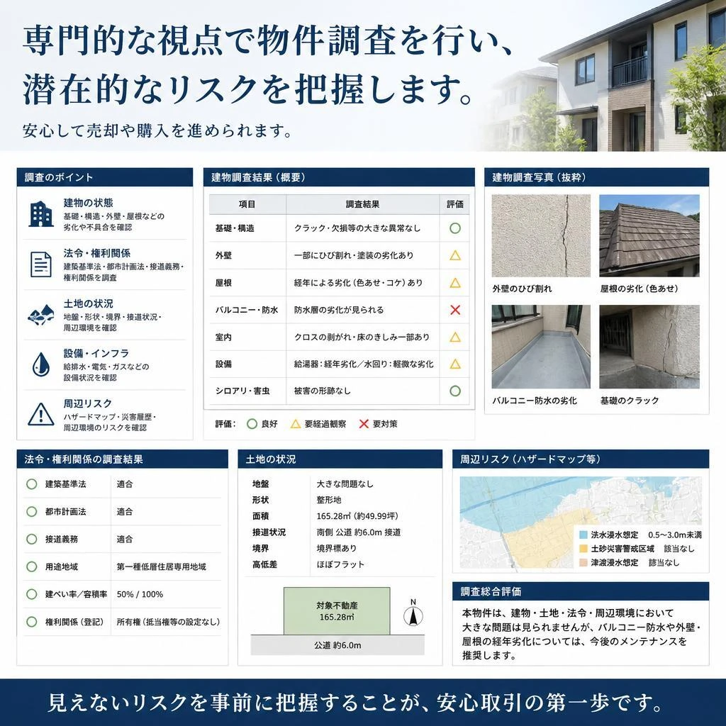 物件調査で安心の取引