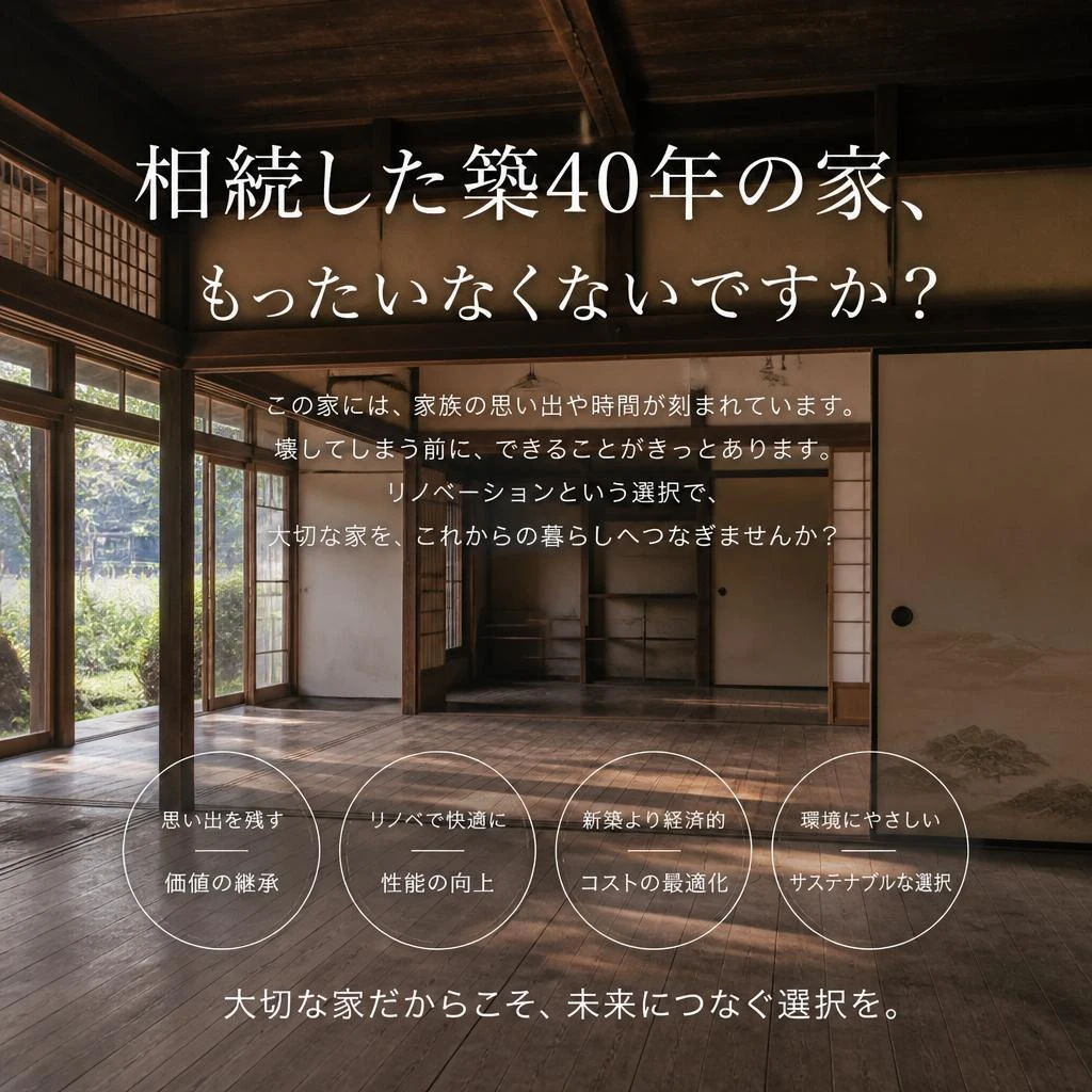 相続した築40年の家、もったいなくないですか？