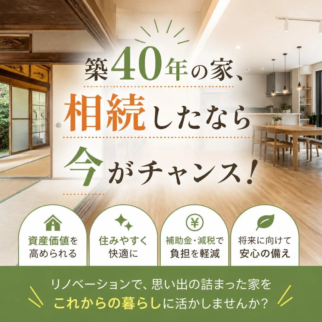 築40年の家、相続したなら今がチャンス！