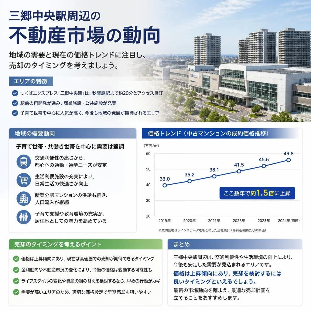 三郷中央駅周辺の需要と供給
