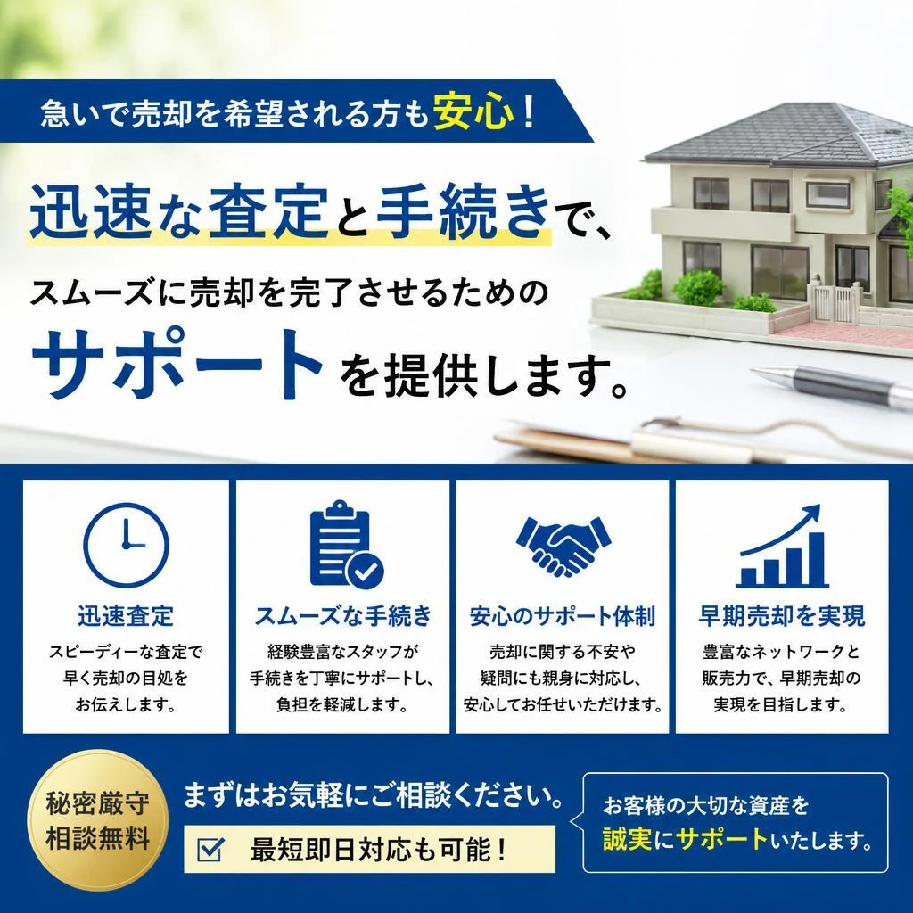 スピーディーな売却サポート