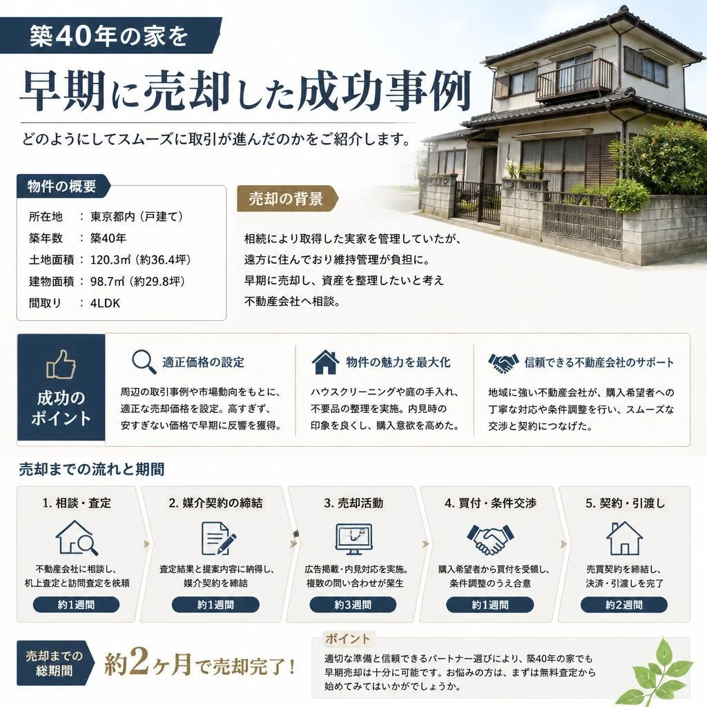 早期売却の成功事例