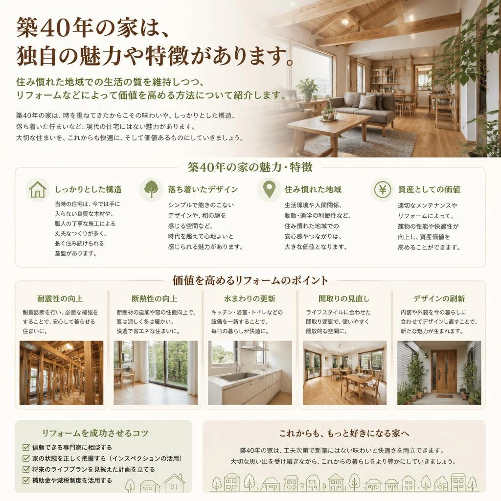 築40年の家が持つ魅力とは？