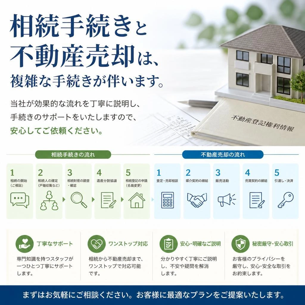 相続の手続きと不動産売却の流れ