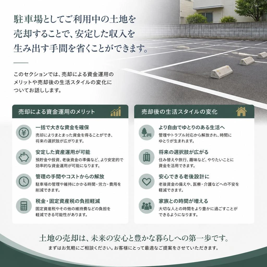 駐車場として貸している土地の売却メリット