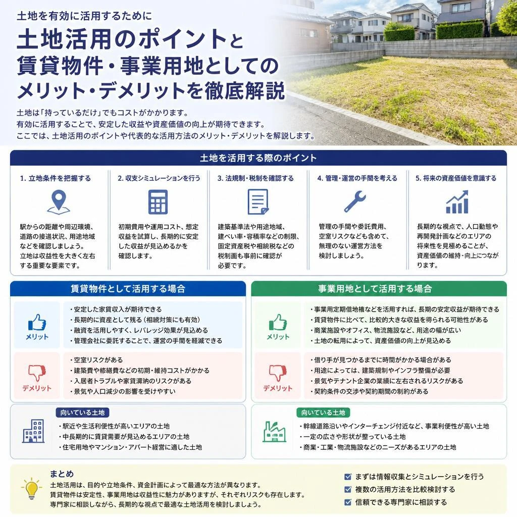 土地活用のメリットとデメリット