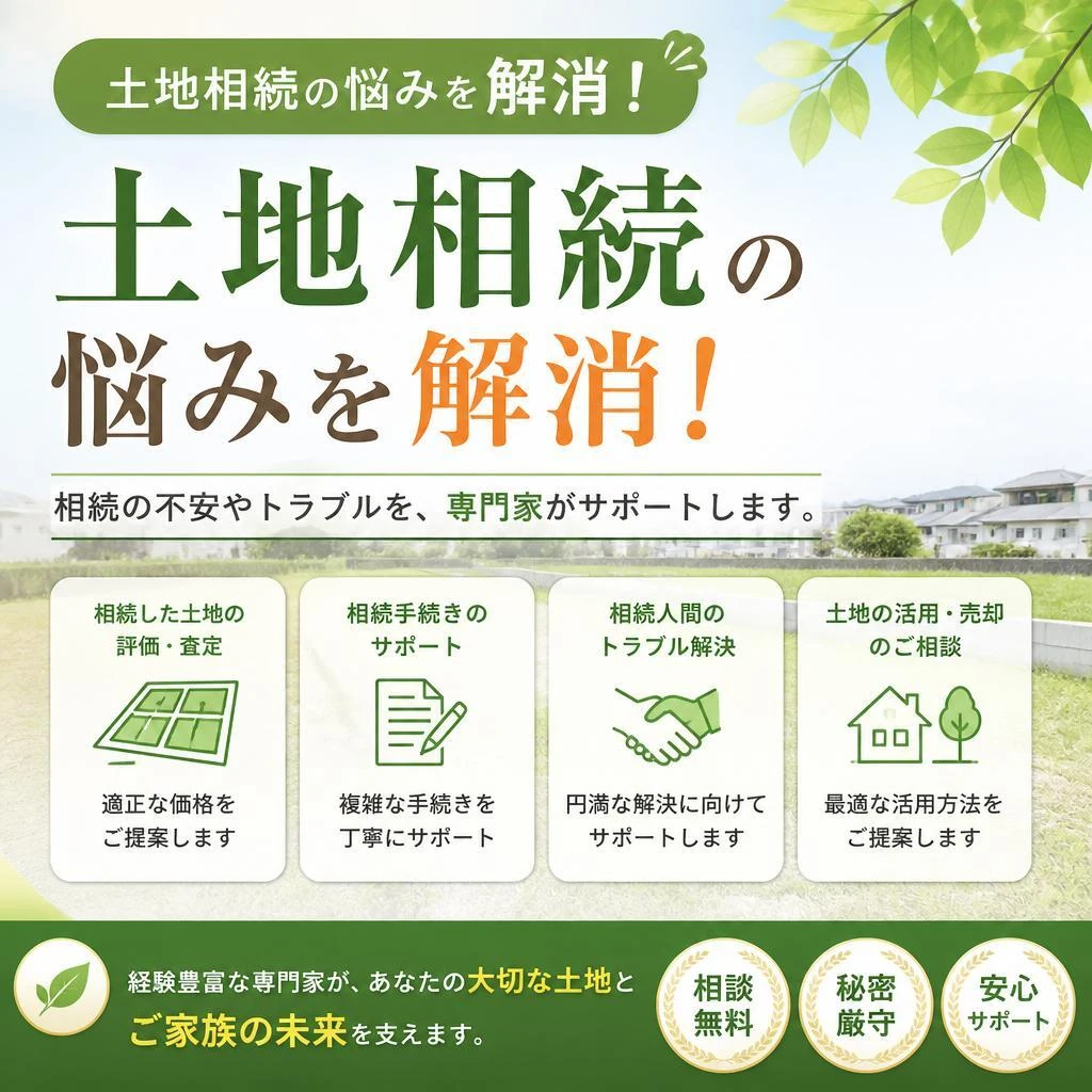 土地相続の悩みを解消！