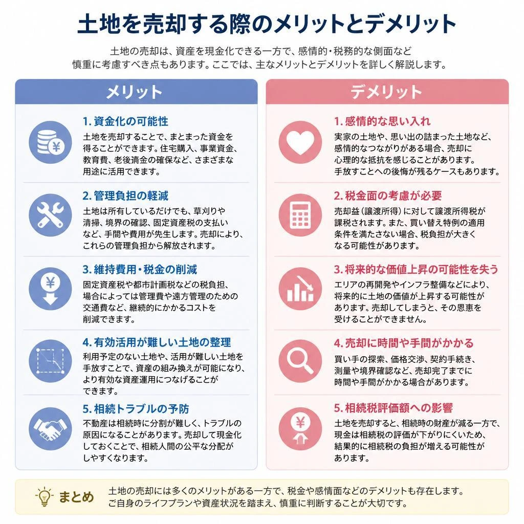 売却のメリットとデメリット