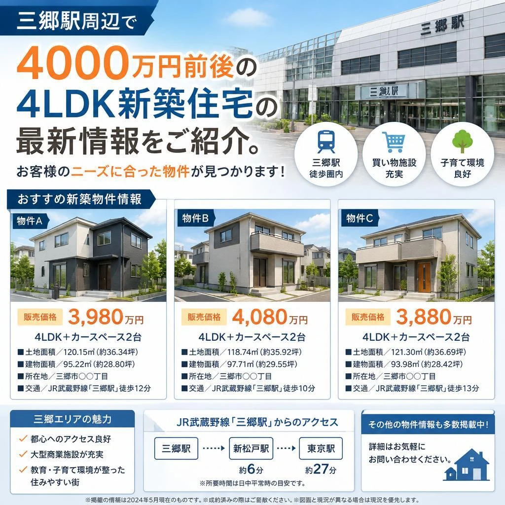 おすすめの4LDK新築住宅一覧