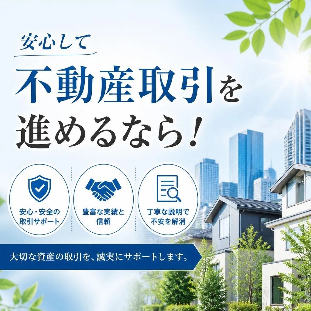 安心して不動産取引を進めるなら！
