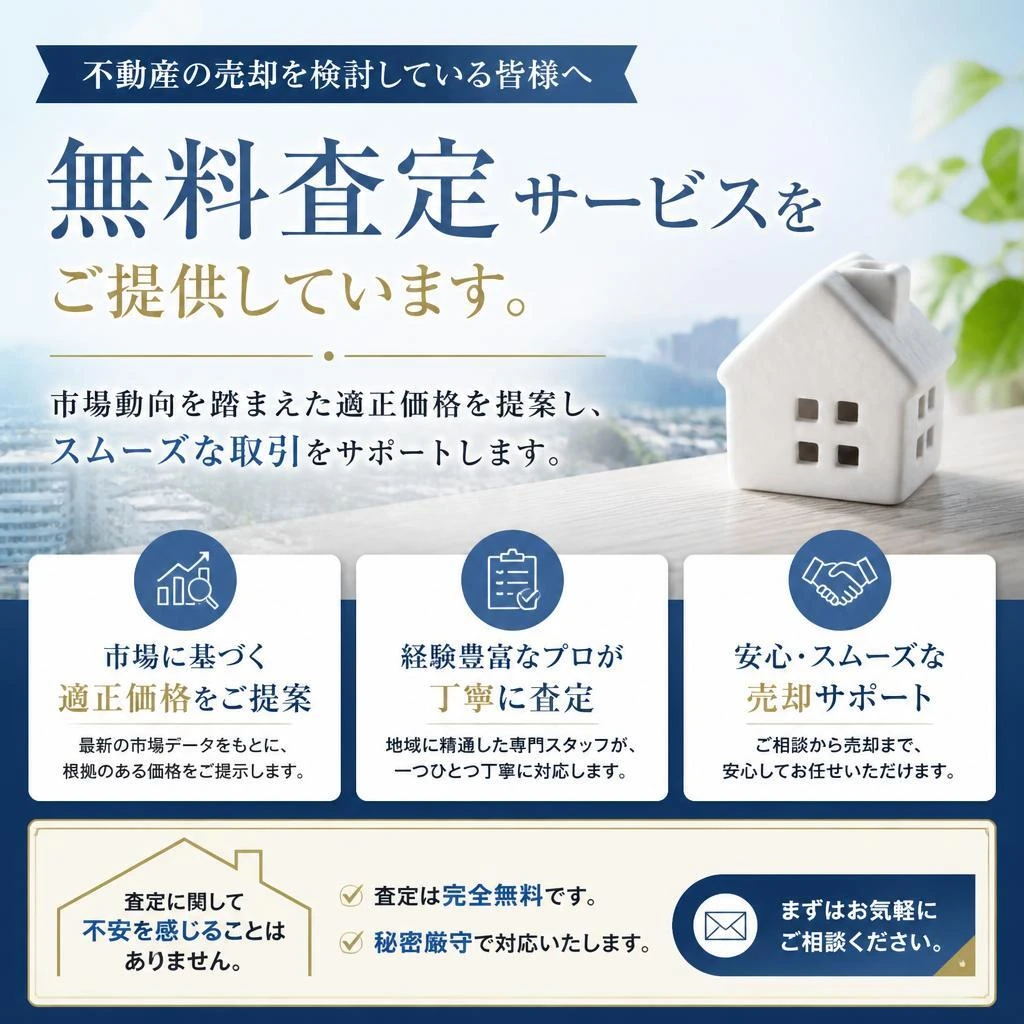 不安を解消する無料査定サービス