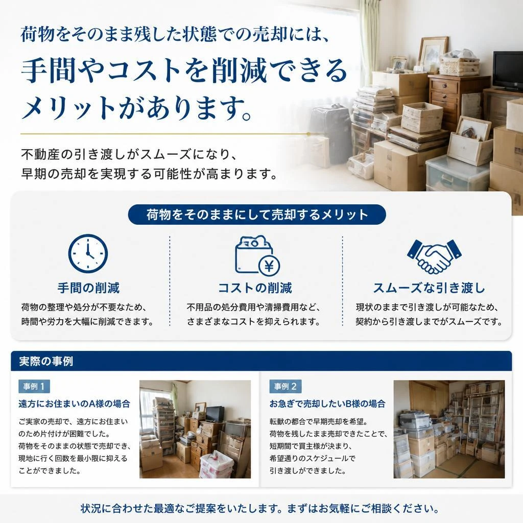 荷物をそのままで売却するメリット