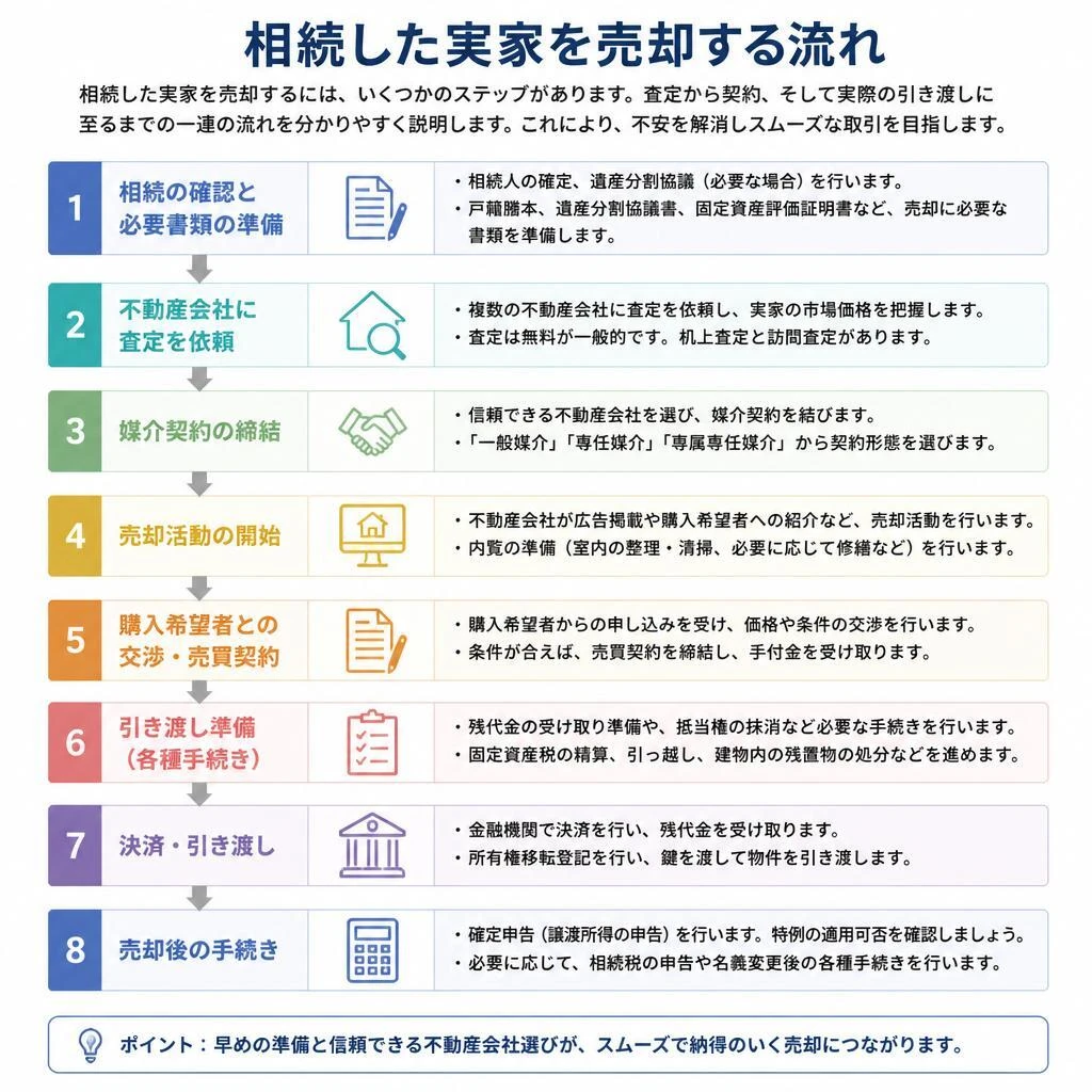 相続した実家の売却プロセス