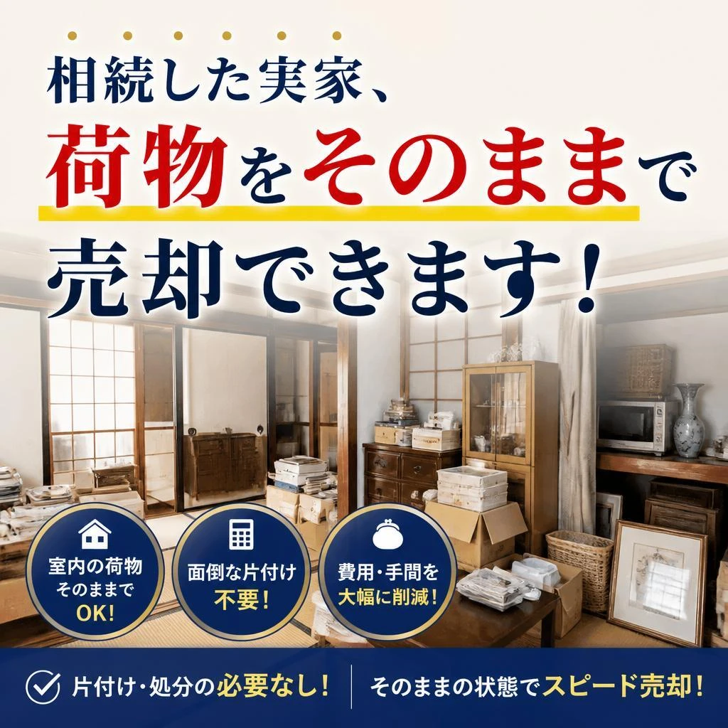 相続した実家、荷物をそのままで売却できます！
