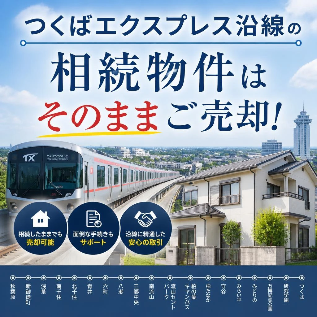 つくばエクスプレス沿線の相続物件はそのままご売却！