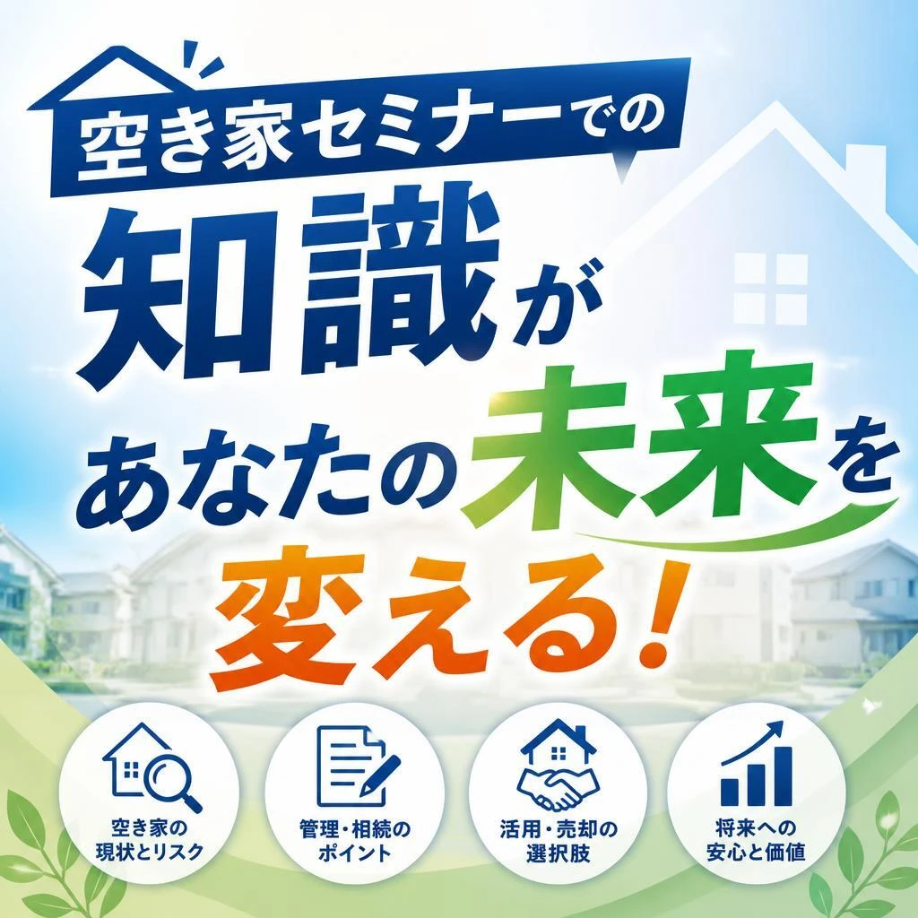 空き家セミナーでの知識があなたの未来を変える！