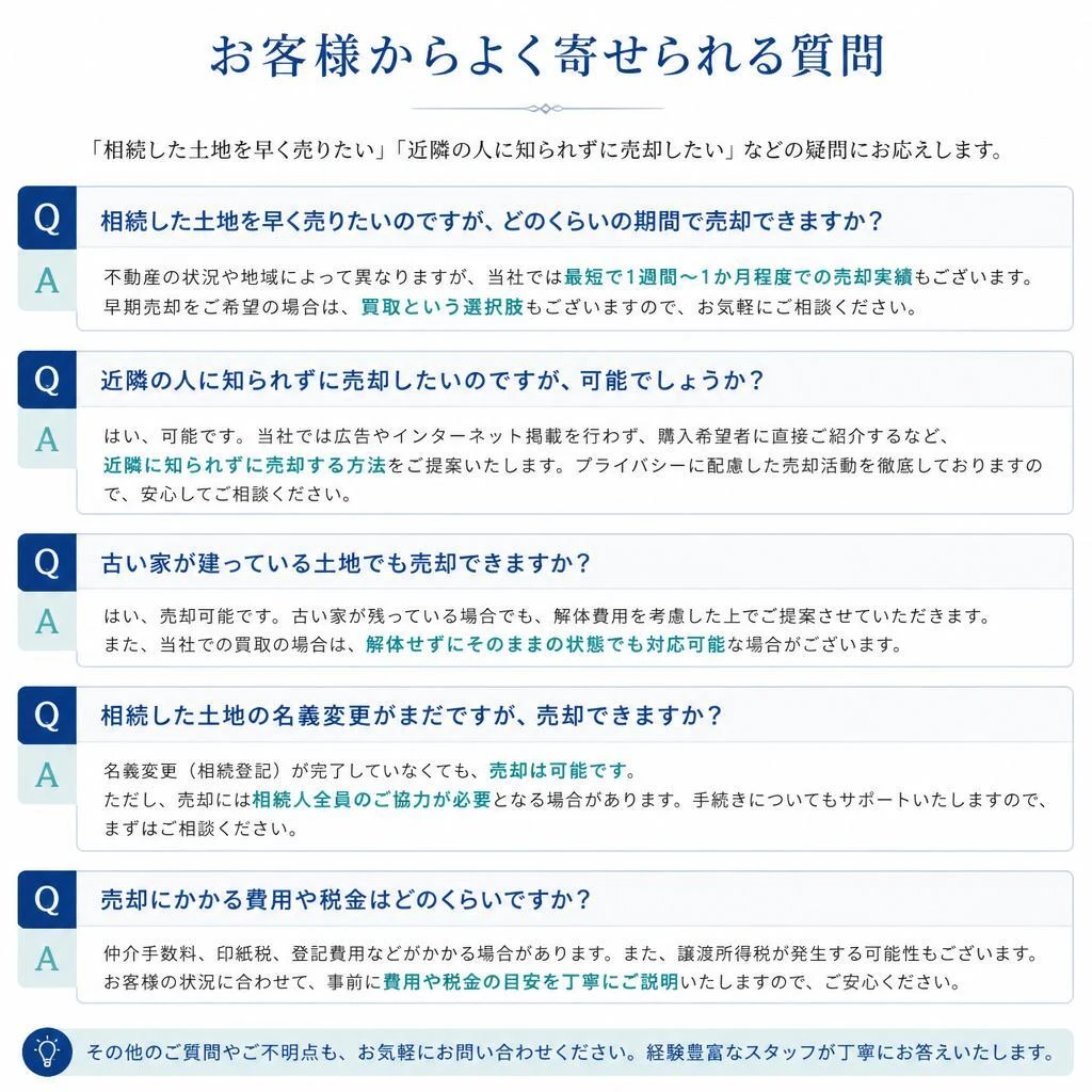 よくある質問にお答えします