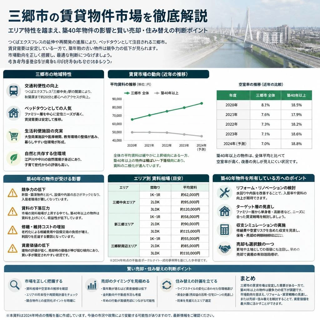 三郷市の賃貸物件の現状