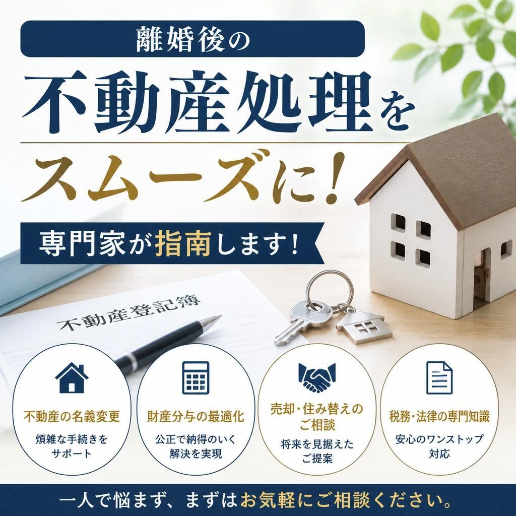 離婚後の不動産処理をスムーズに！専門家が指南します！
