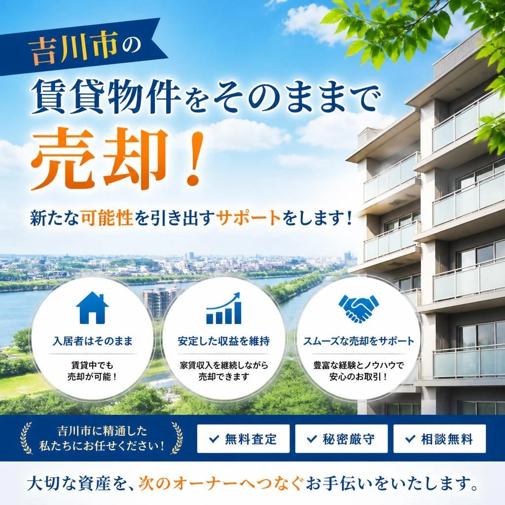 吉川市の賃貸物件をそのままで売却！新たな可能性を引き出すサポートをします！