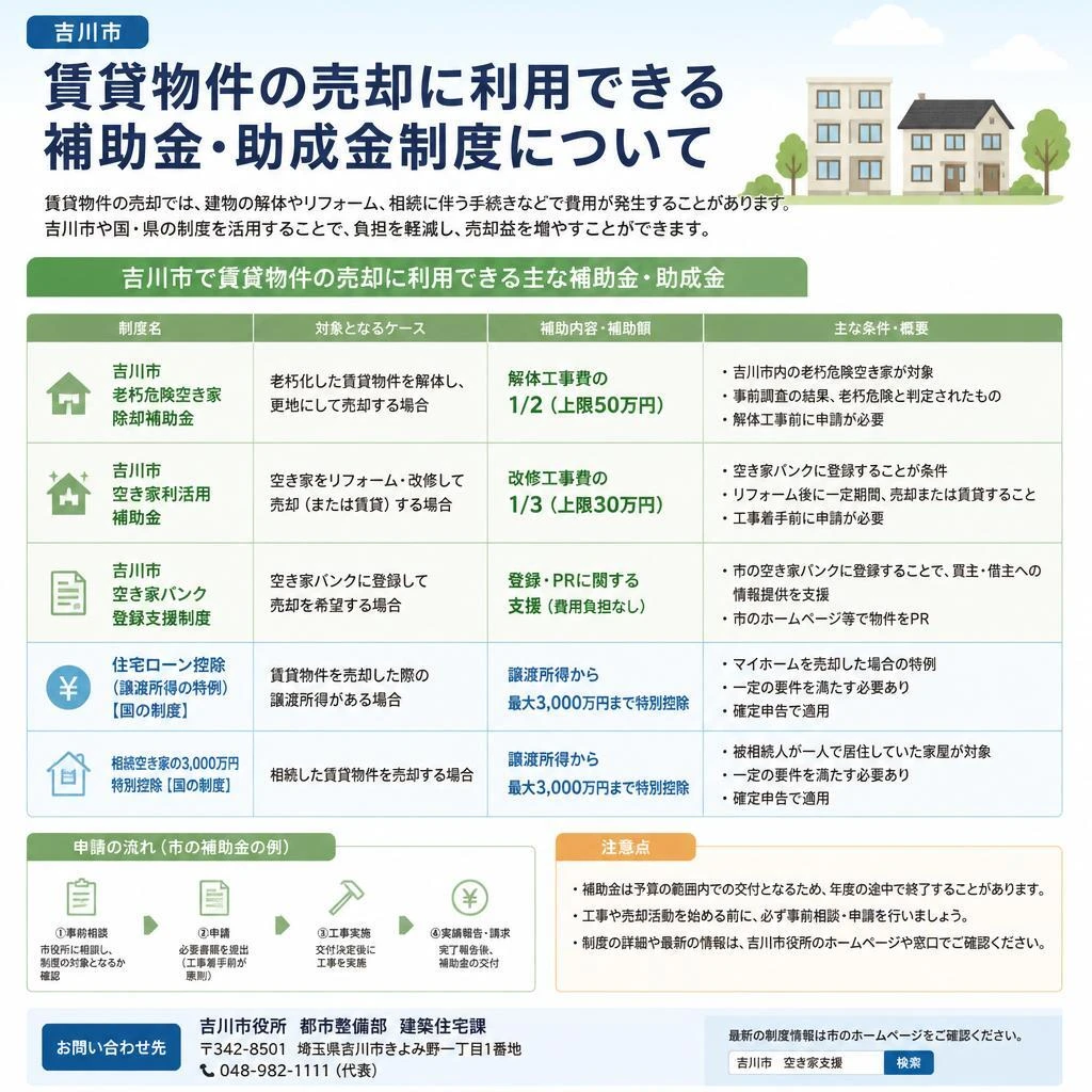 3. 利用可能な補助金について