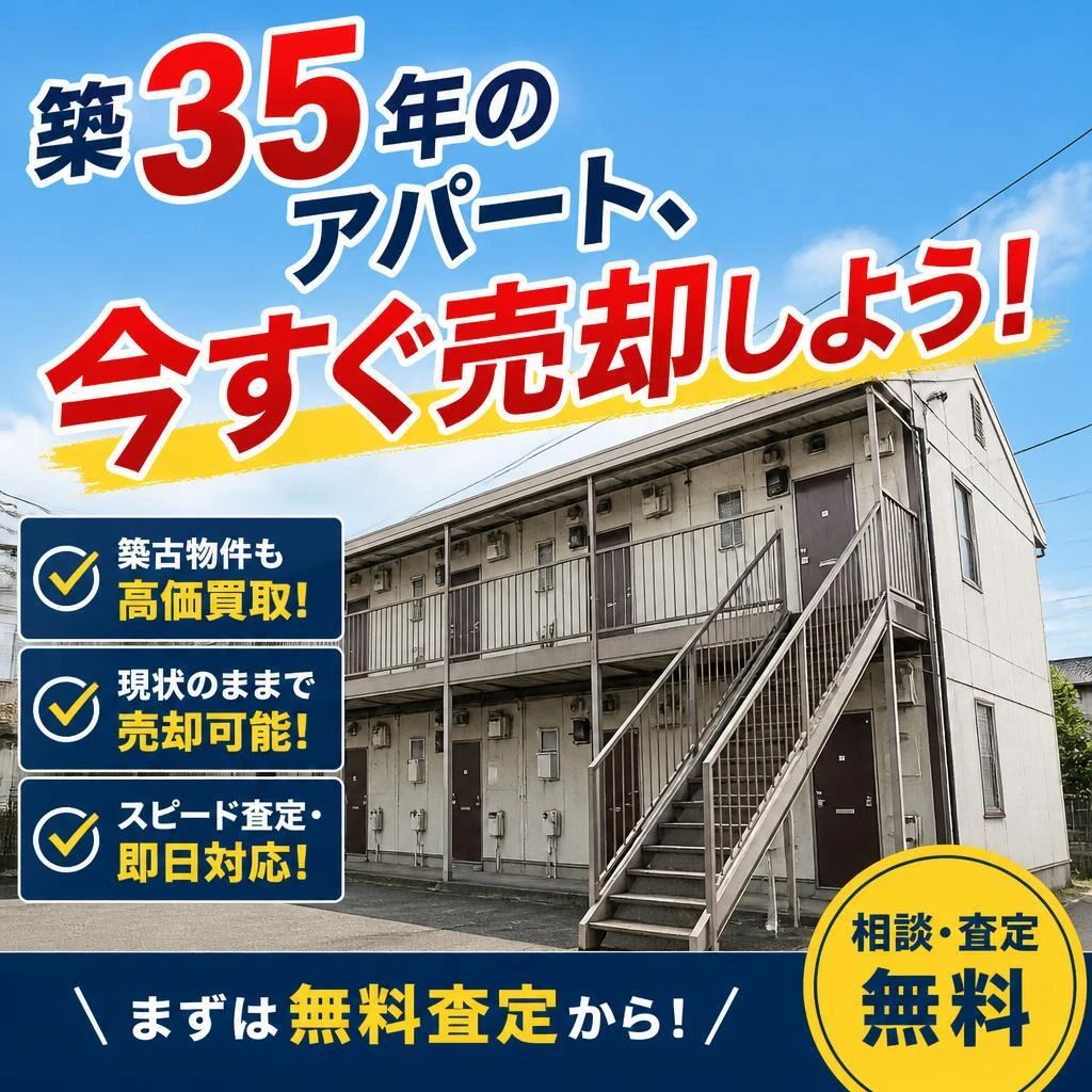 築35年のアパート、今すぐ売却しよう！