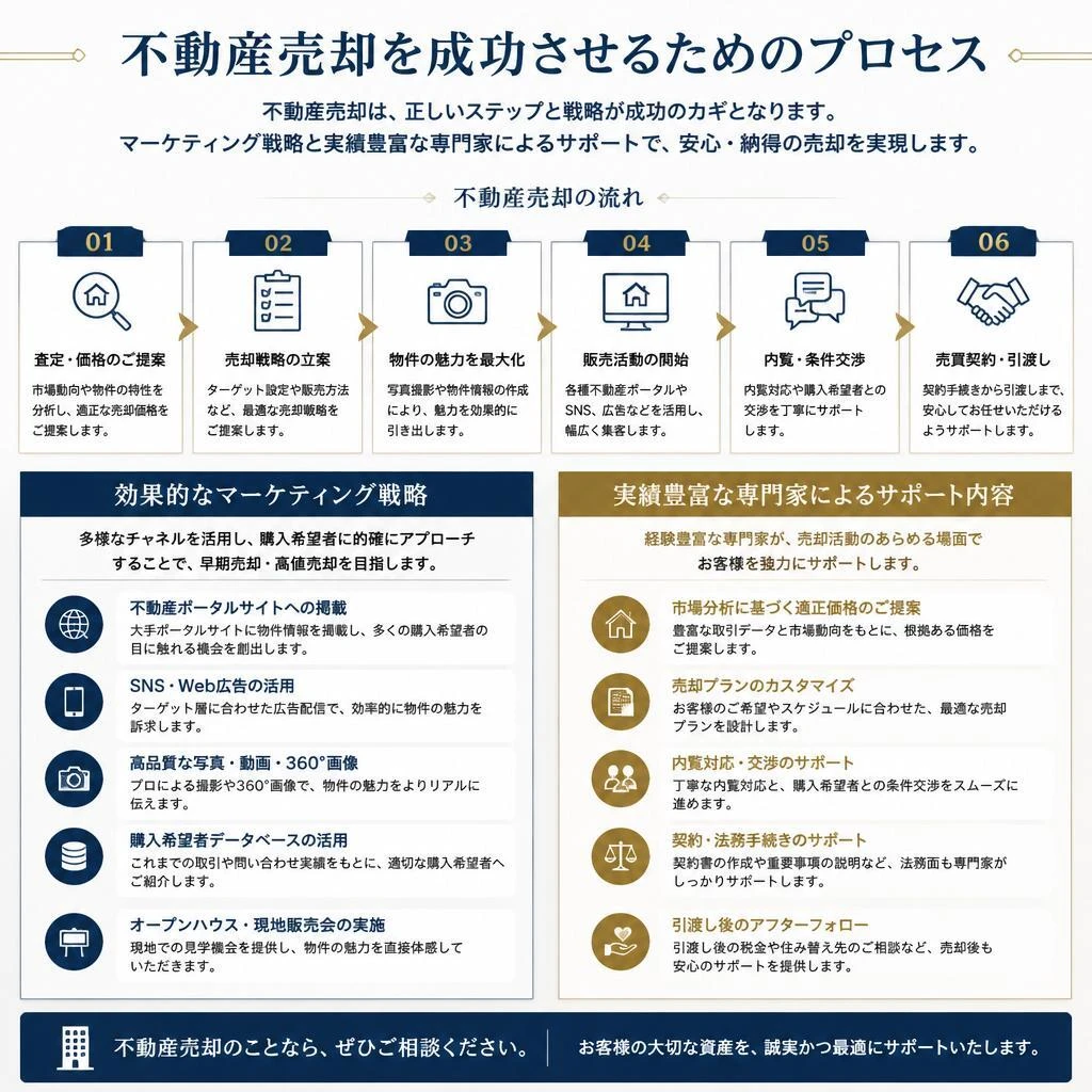 効果的な売却活動をサポートします