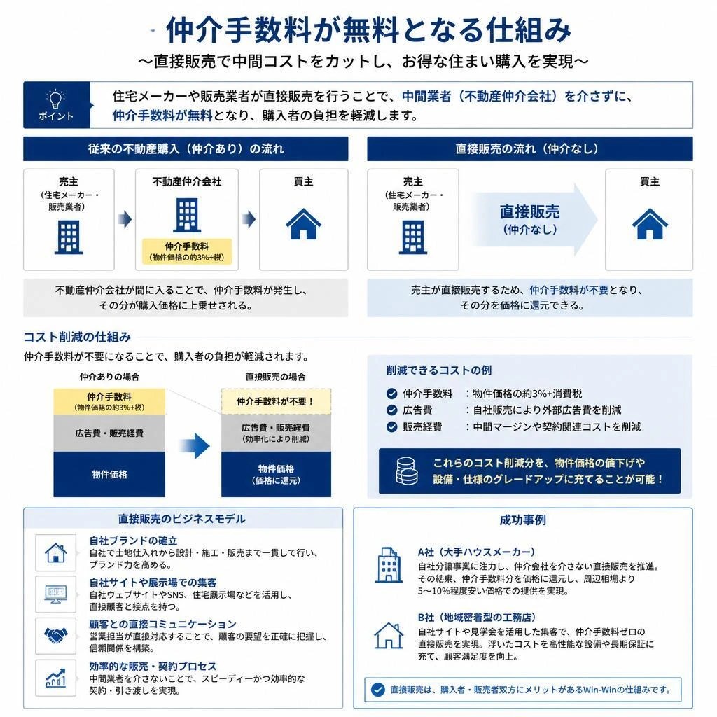 仲介手数料が無料になる理由