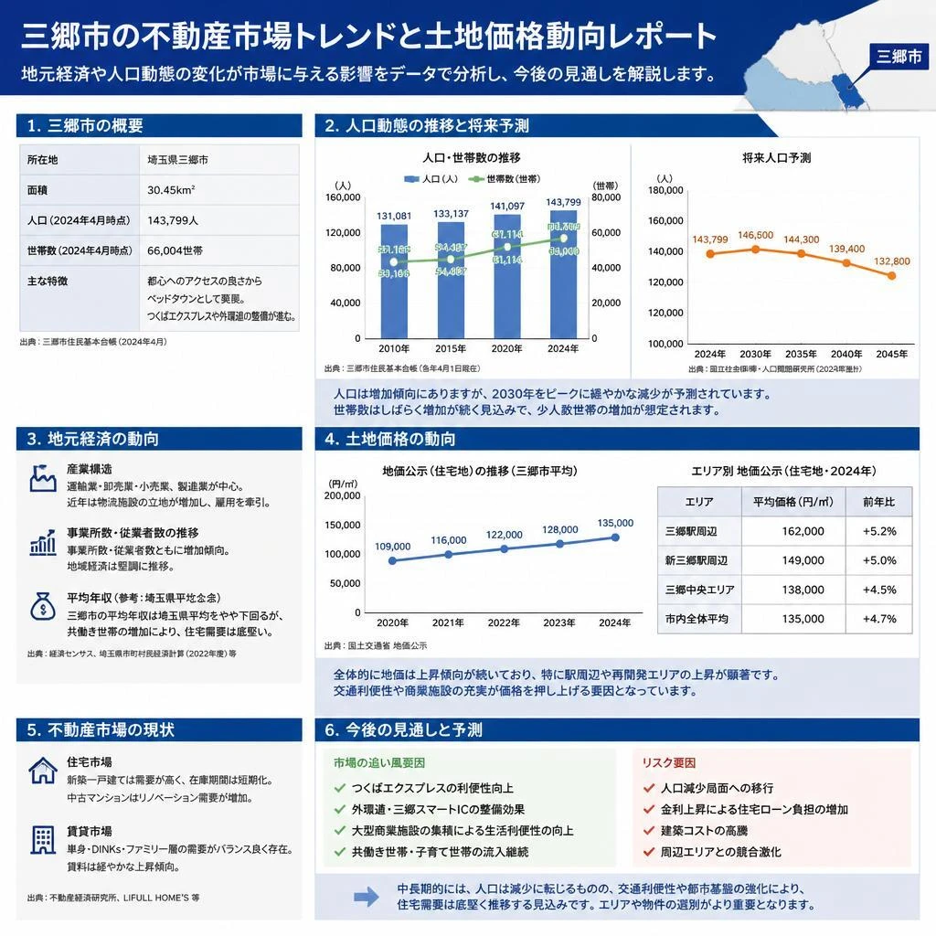 三郷市の不動産市場の現状