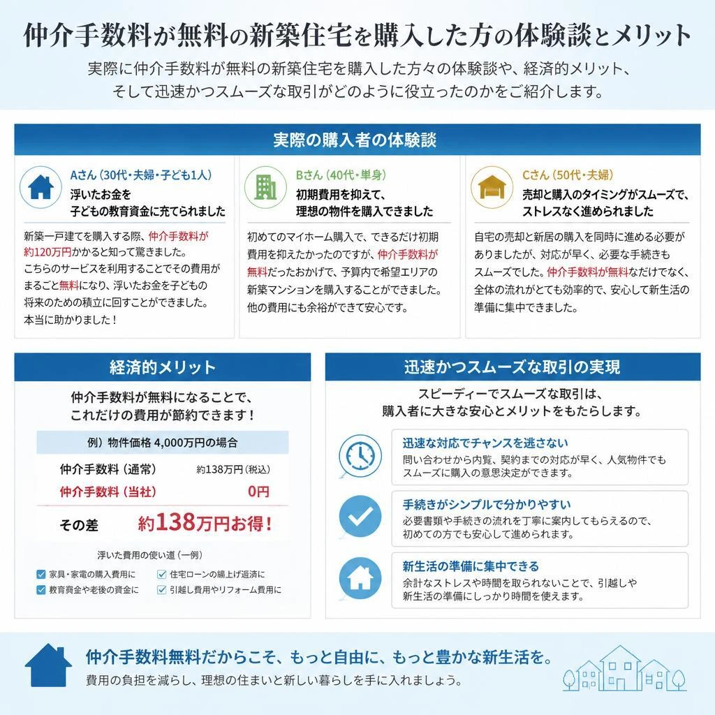 仲介手数料無料の実際のメリット